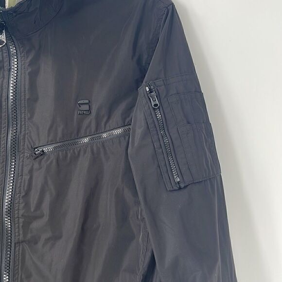 G-STAR RAW Timor Biker Black Overshirt Jacket - Picture 2 of 9